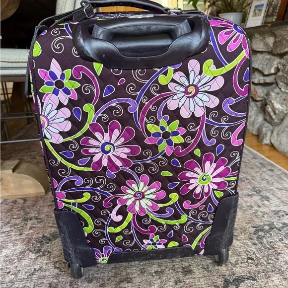 Vera Bradley Retired "Purple Punch" Purple Floral Suitcase - Purple, Brown - Picture 7 of 16